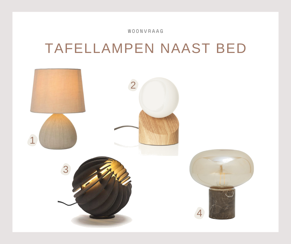 Woonvraag: Welke lamp naast mijn bed? - Tafellampen