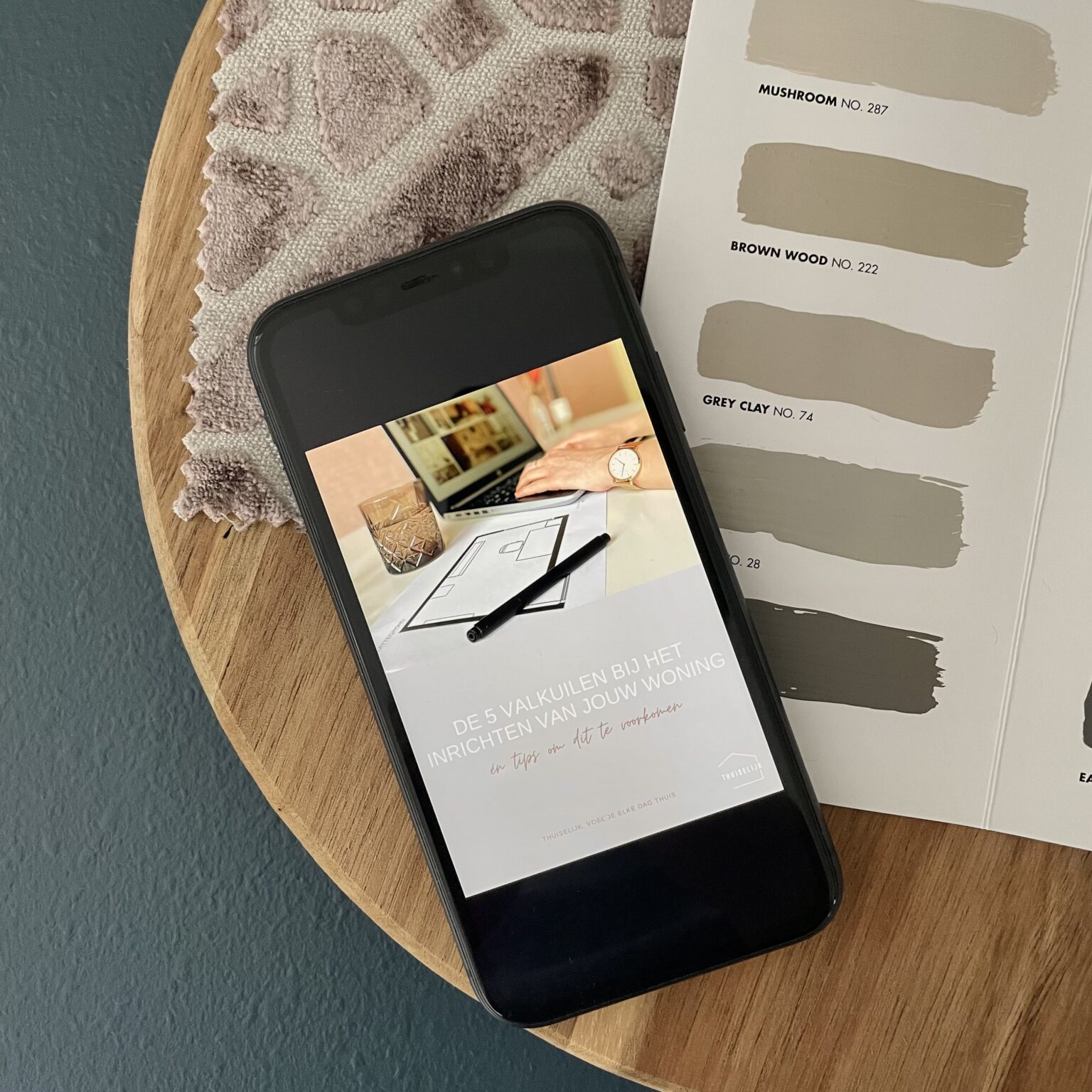 E-book Valkuilen inrichten interieur op telefoon