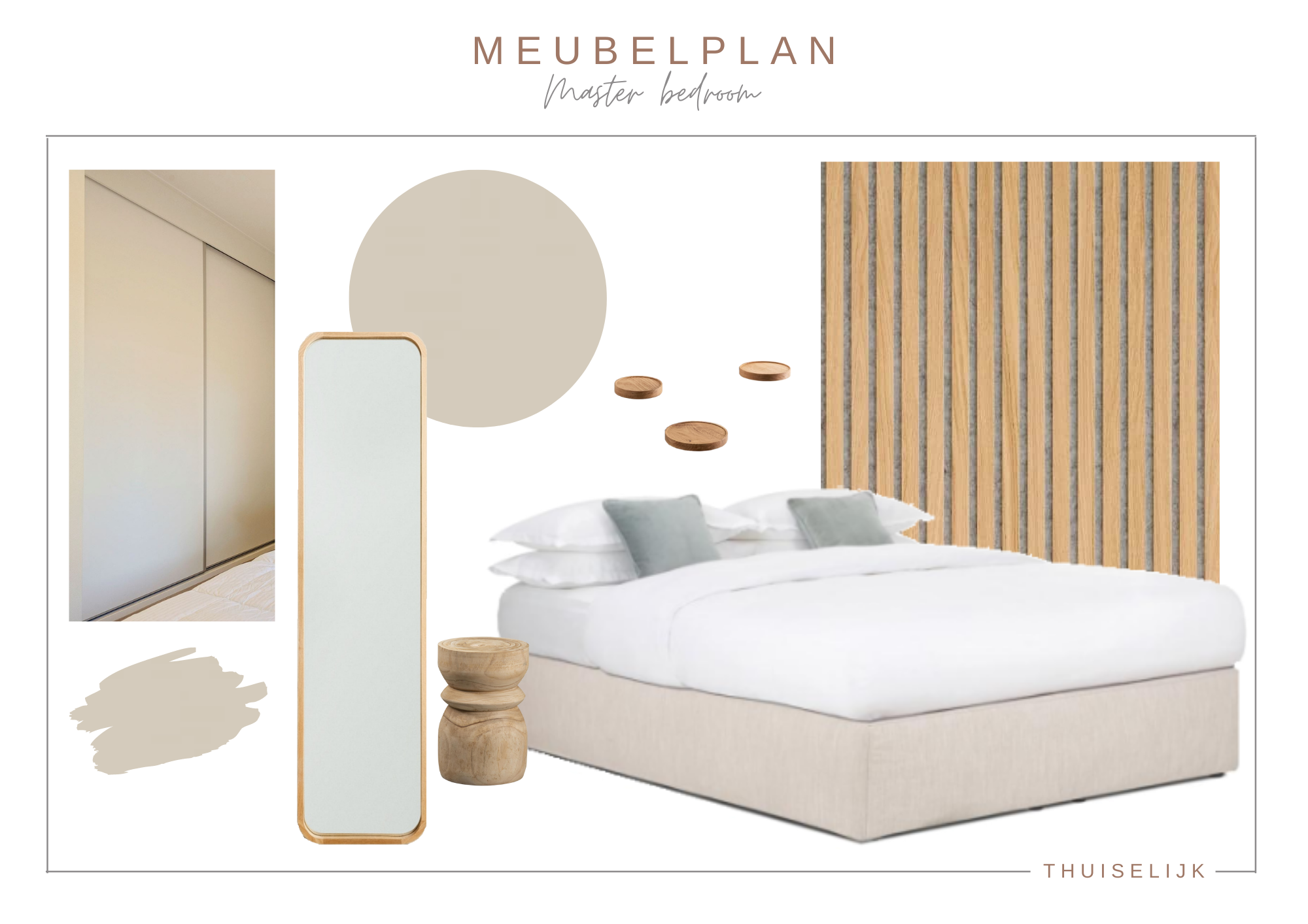 Meubelplan master bedroom - tinyhouse vakantiepark