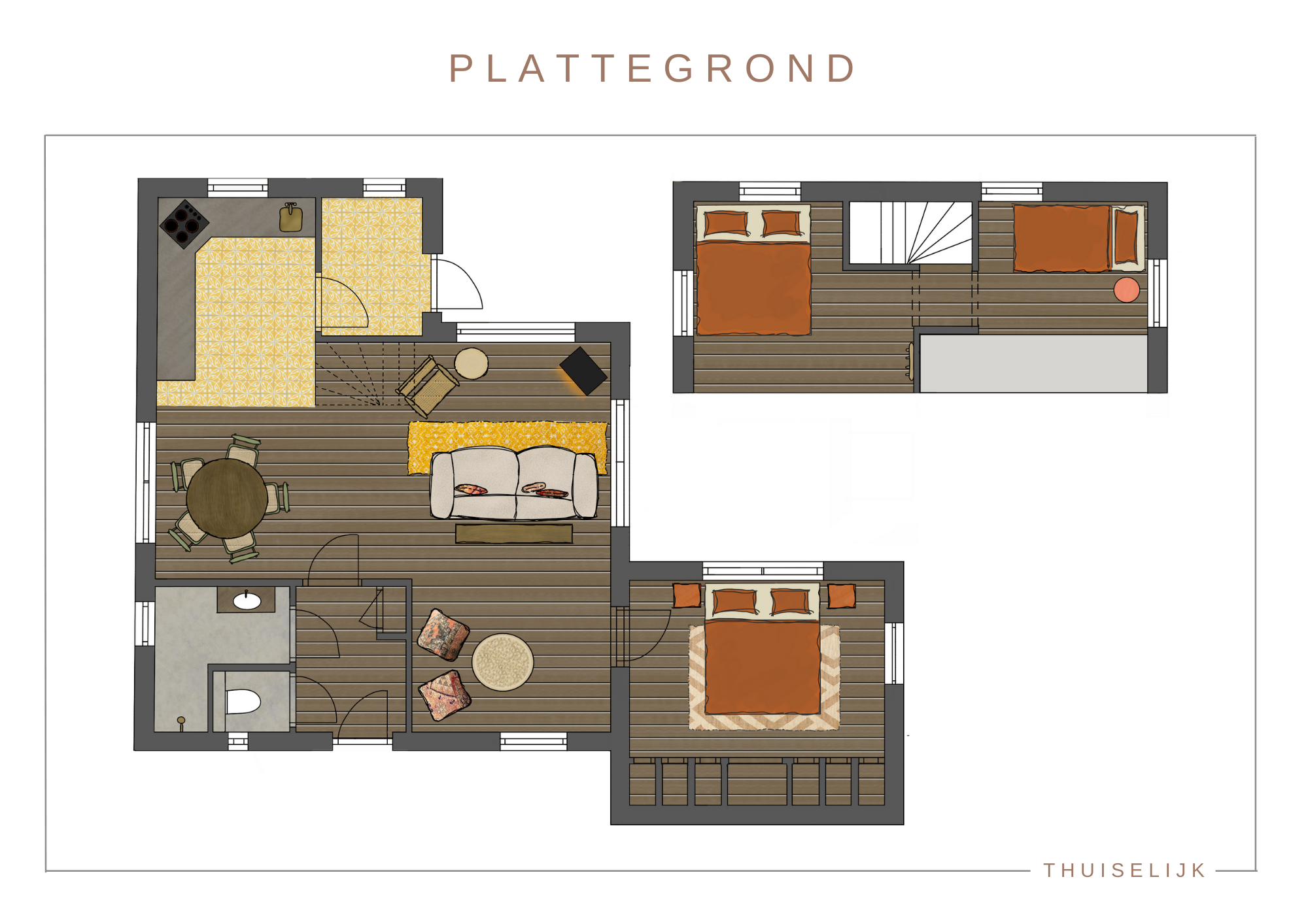 Plattegrond - jaren 90 boshuis