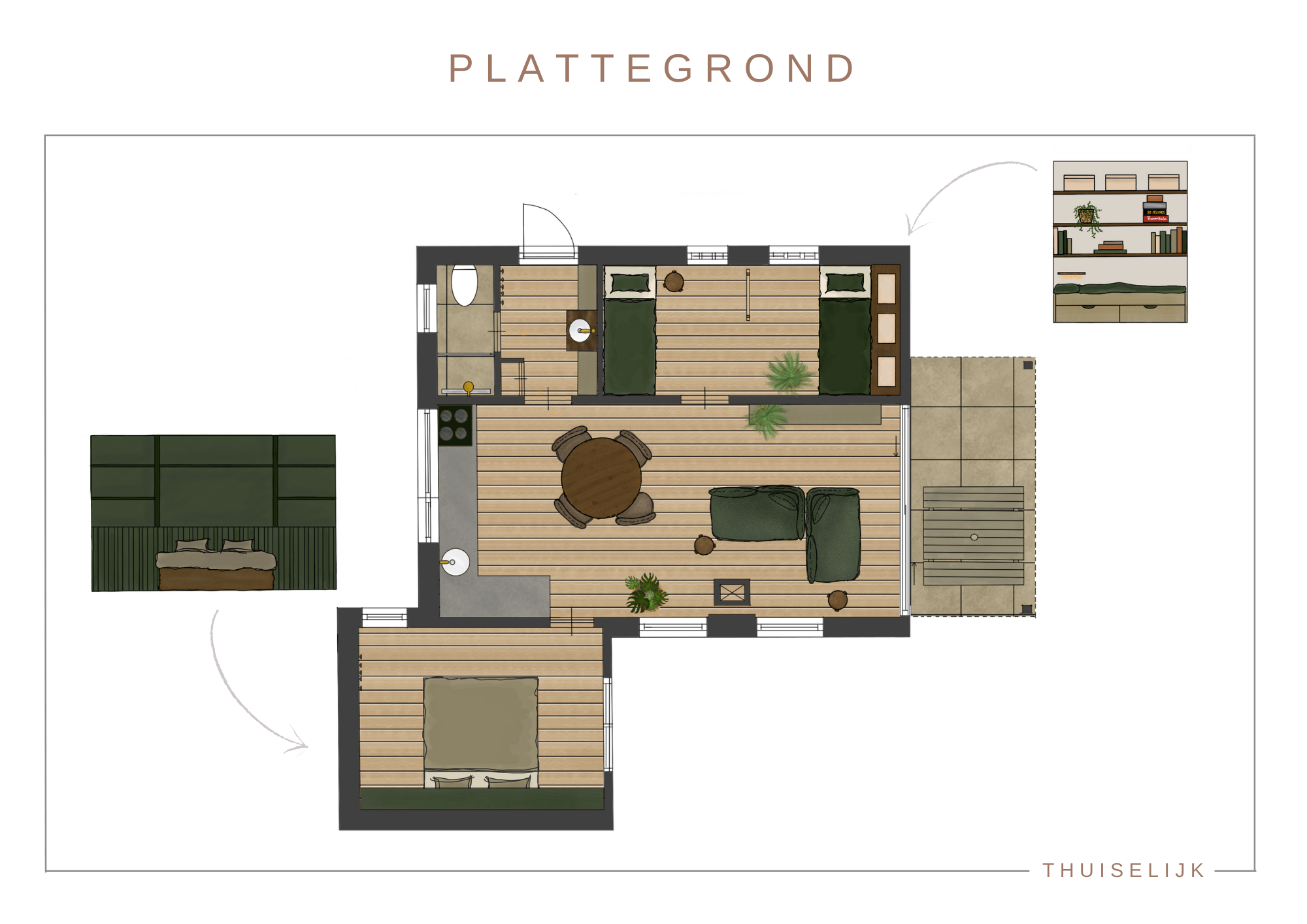 Plattegrond - bungalow vakantiepark